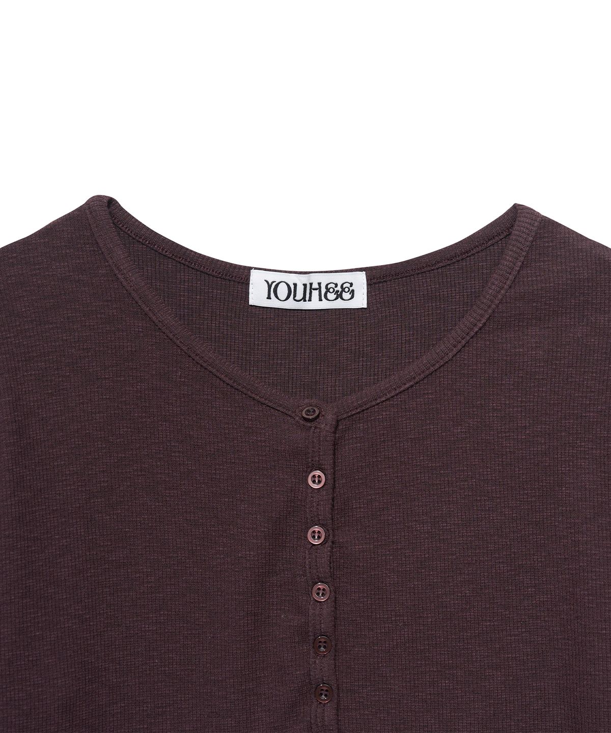 유희(YOUHEE) ESSENTIAL LOOSE FIT BUTTON LONG SLEEVE_PURPLE