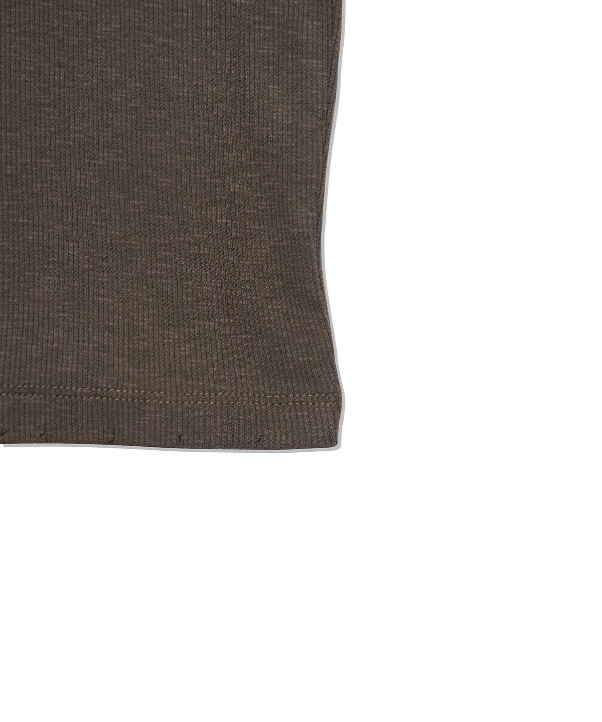 유희(YOUHEE) ESSENTIAL STUD V-NECK LONG SLEEVE_KHAKI