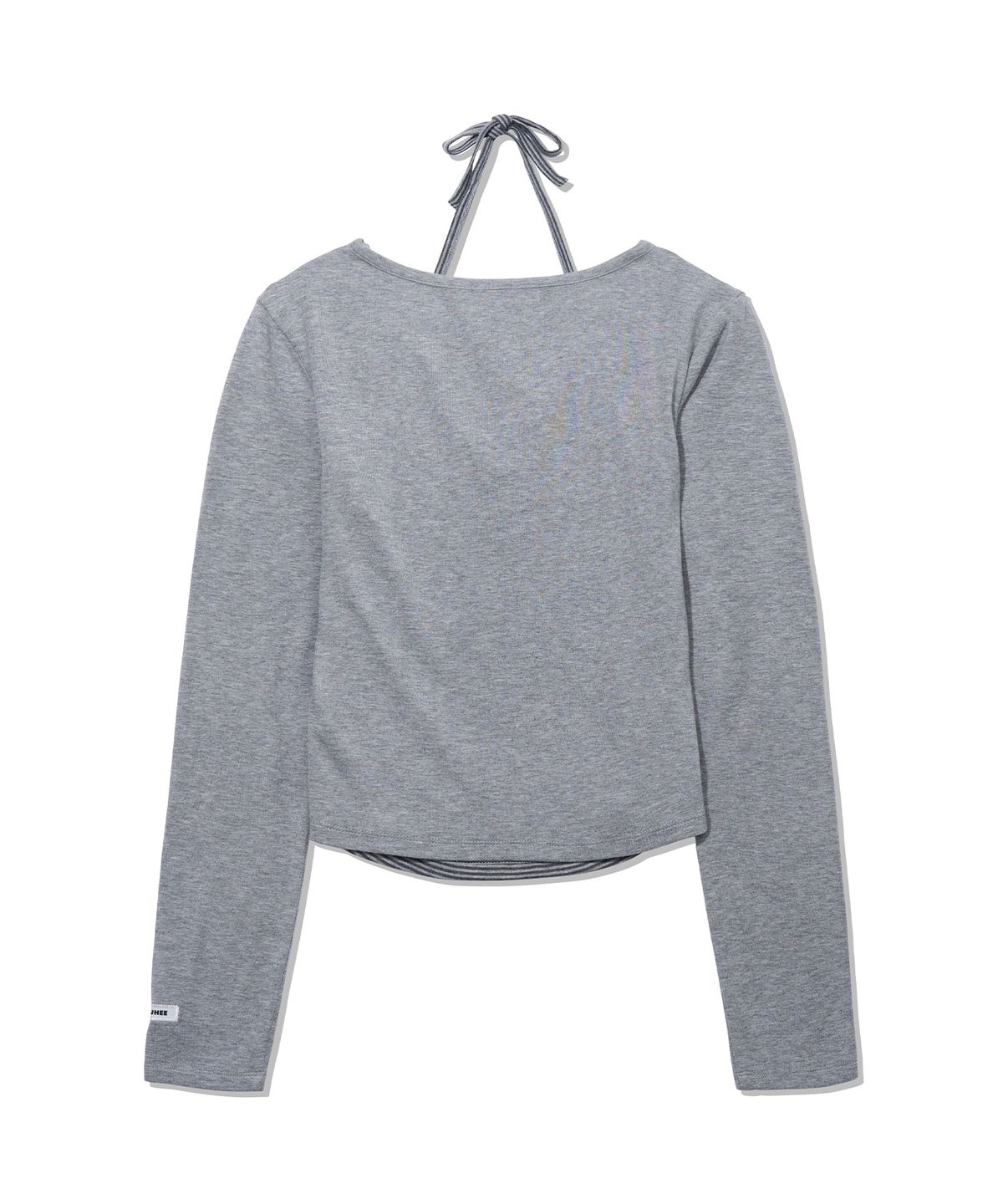 유희(YOUHEE) [아네딘X유희] ESSENTIAL HALTER NECK LONG SLEEVE_MELANGE GREY