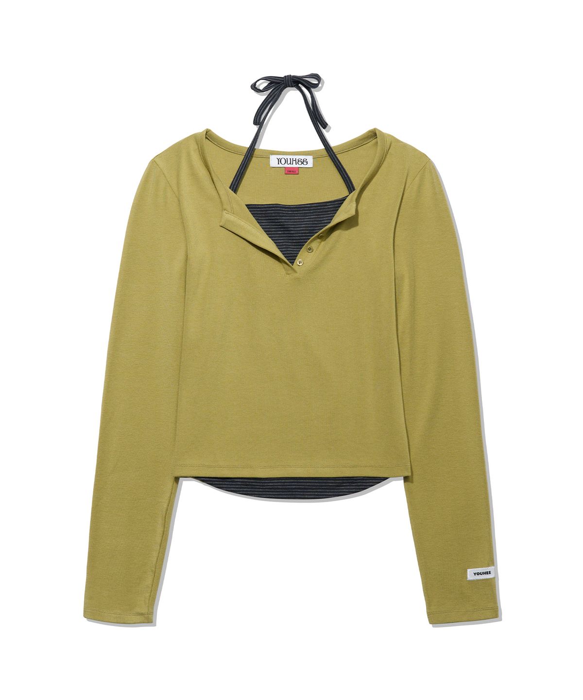 유희(YOUHEE) [아네딘X유희] ESSENTIAL HALTER NECK LONG SLEEVE_OLIVE
