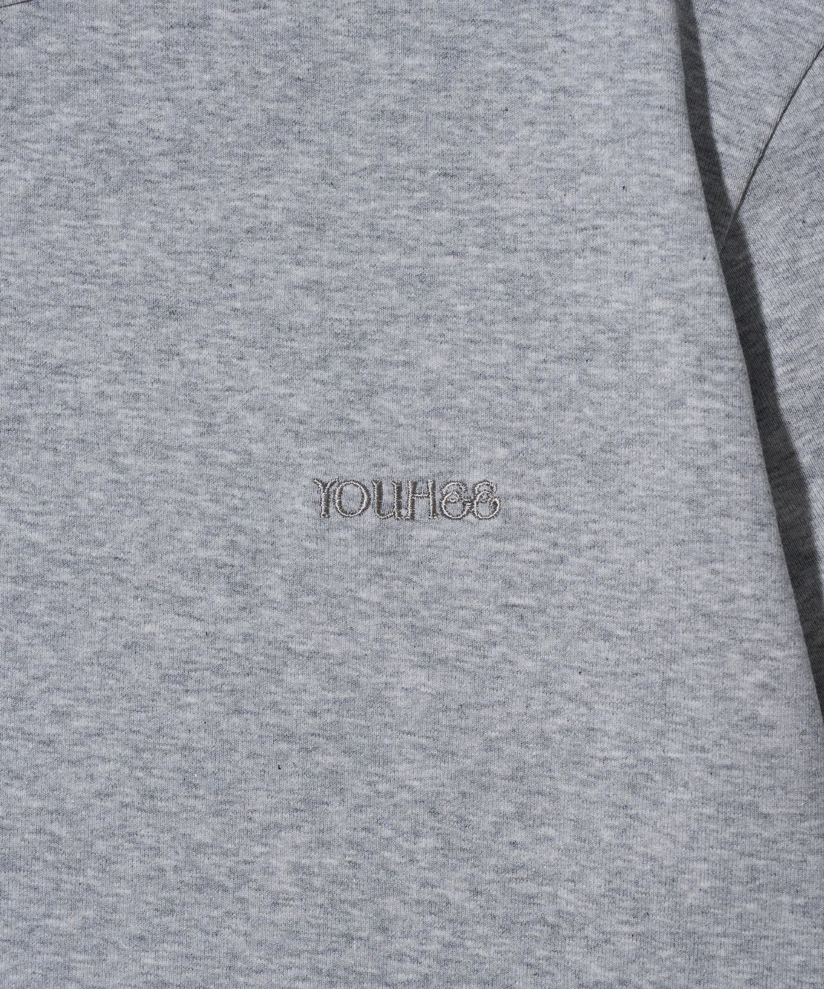 유희(YOUHEE) OFF-SHOULDER STUD LONG SLEEVE_MELANGE GREY