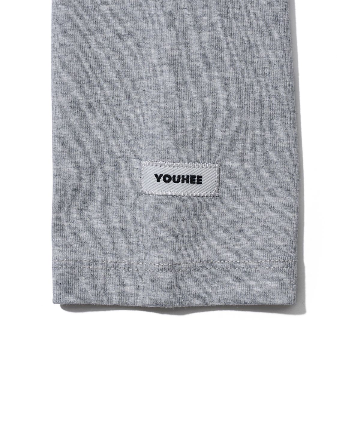 유희(YOUHEE) OFF-SHOULDER STUD LONG SLEEVE_MELANGE GREY