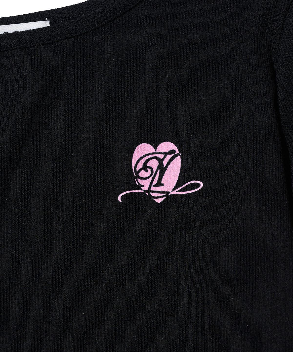 유희(YOUHEE) [유희X릴리바이레드] HEART ONE-SHOULDER LONG SLEEVE_BLACK