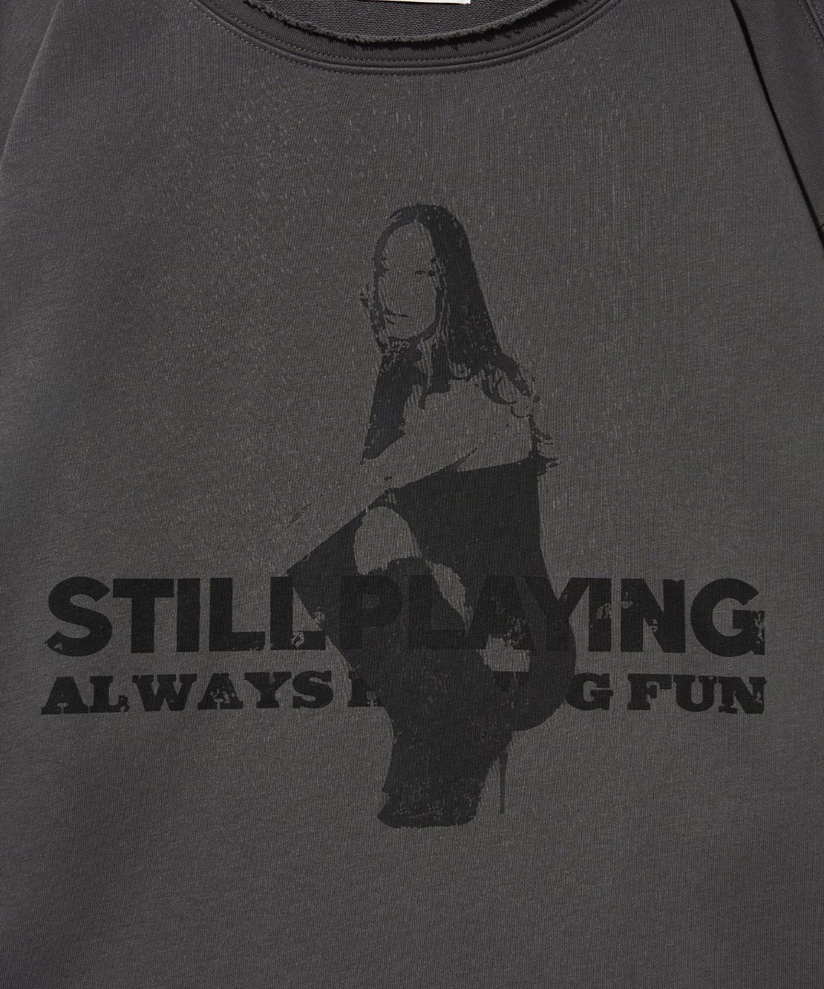 유희(YOUHEE) STILL PLAYING SWEATSHIRTS_CHARCOAL