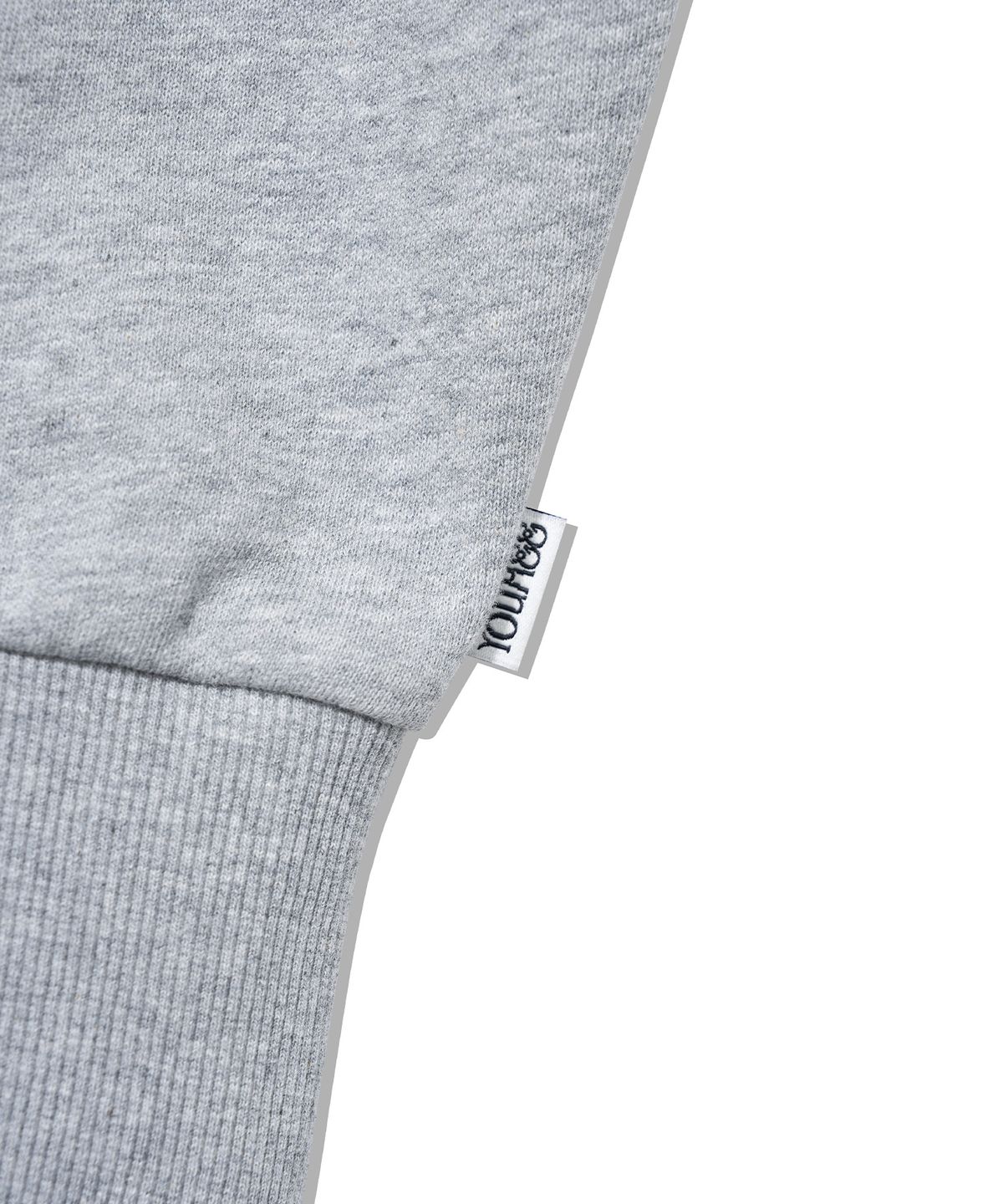 유희(YOUHEE) HOTFIX OFF-SHOULDER SWEAT SHIRTS_MELANGE GREY