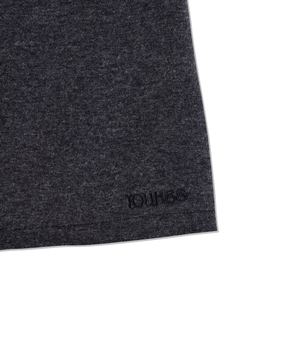 유희(YOUHEE) FOLDED JERSEY MINI SKIRT_CHARCOAL
