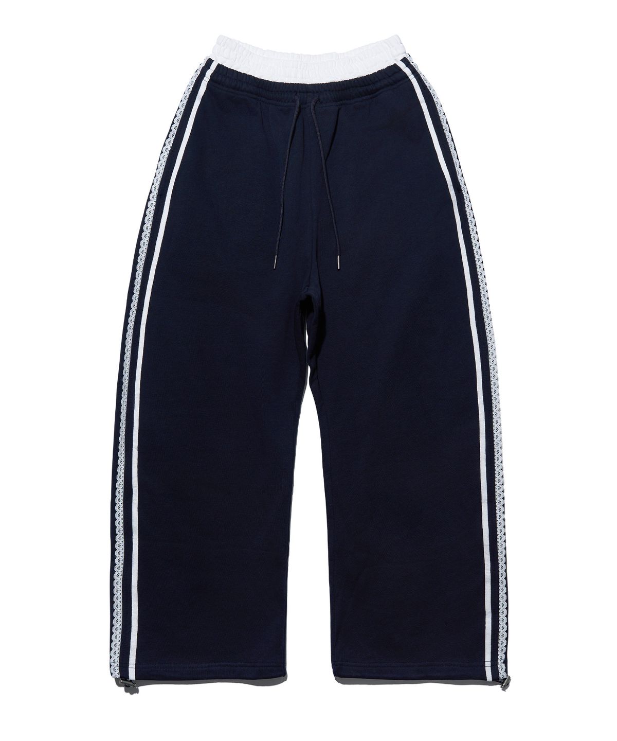 유희(YOUHEE) [아네딘X유희] LACE TRIMMED TRACK PANTS_NAVY