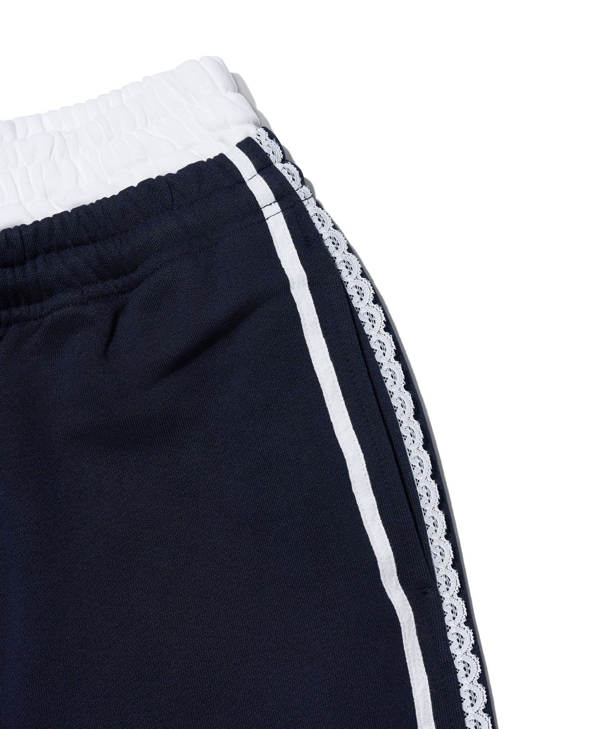 유희(YOUHEE) [아네딘X유희] LACE TRIMMED TRACK PANTS_NAVY