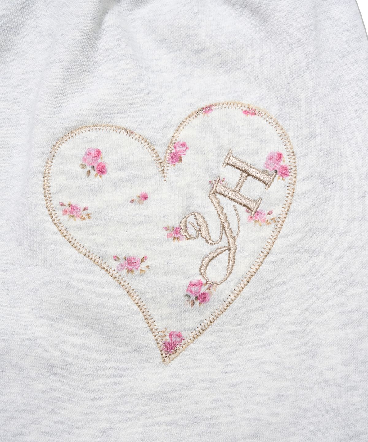 유희(YOUHEE) YOUHEE HEART APPLIQUE LAYERED PANTS_LIGHT GREY