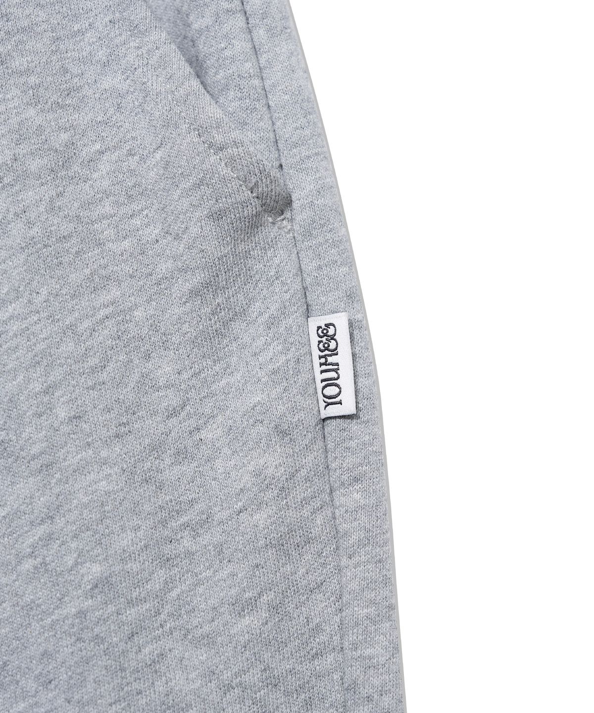 유희(YOUHEE) [주영X유희] YOUHEE HEART APPLIQUE LAYERED PANTS_MELANGE GREY