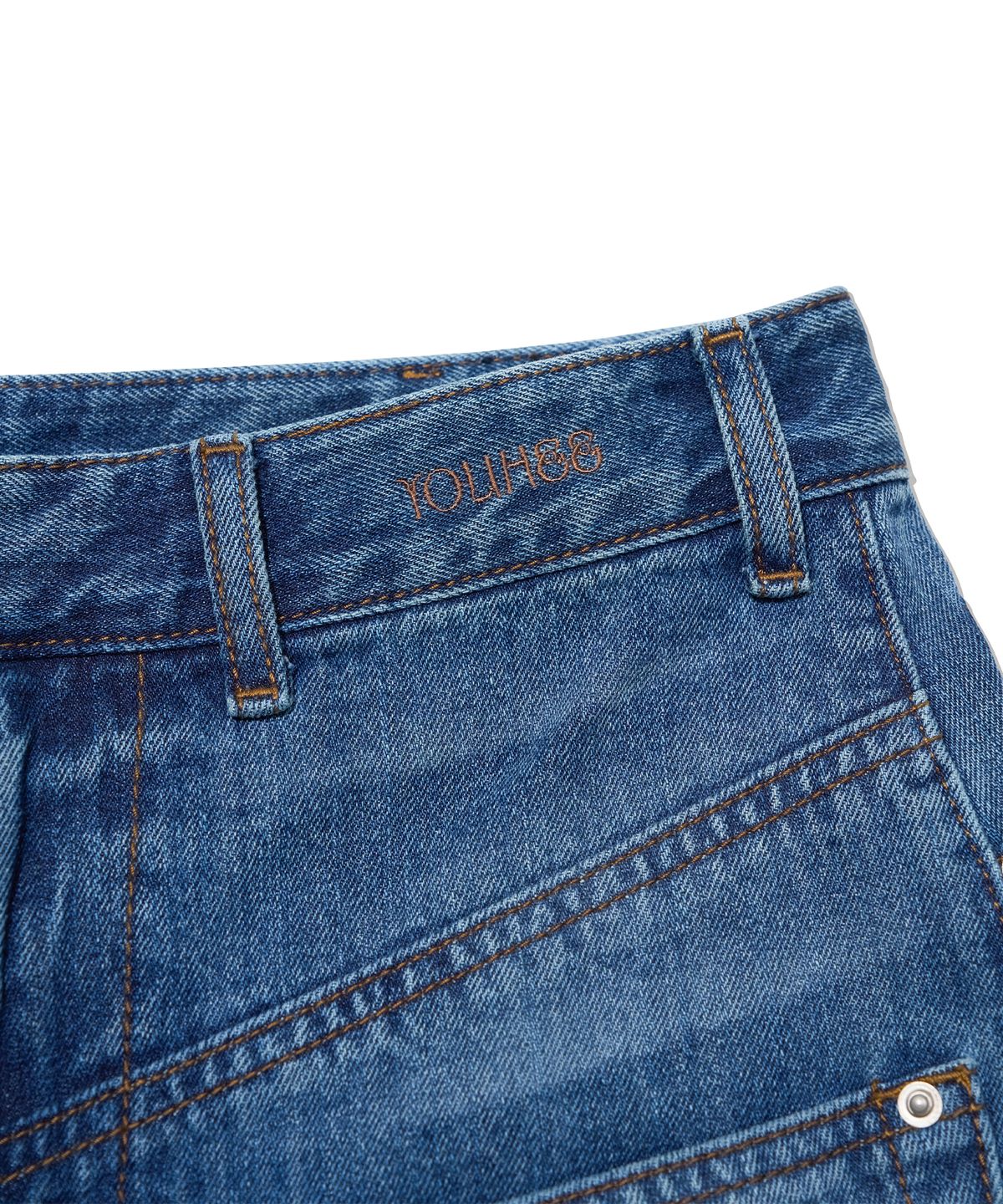 유희(YOUHEE) TWO-WAY DENIM WIDE PANTS_INDIGO