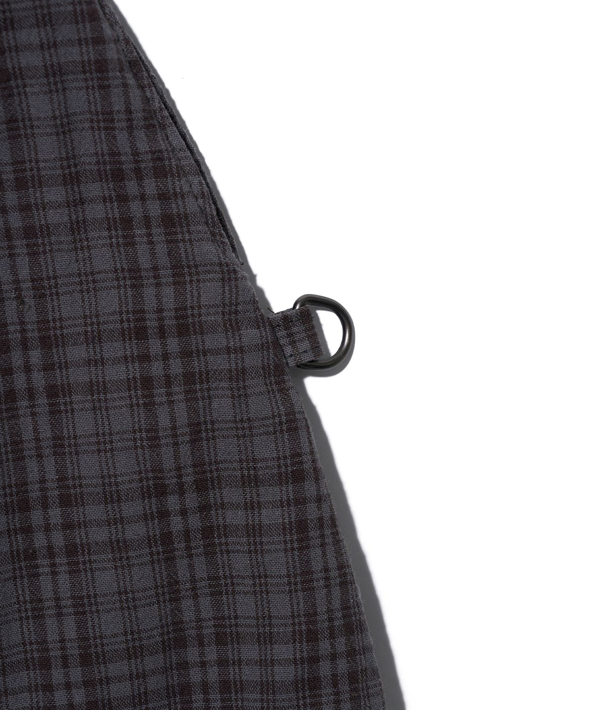 유희(YOUHEE) CHECK STUD COTTON BIG BAG_GREY