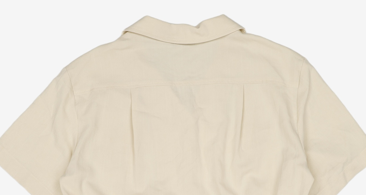 미쏘(MIXXO) 셔츠카라 반팔 점프수트 MIWOWC803G L