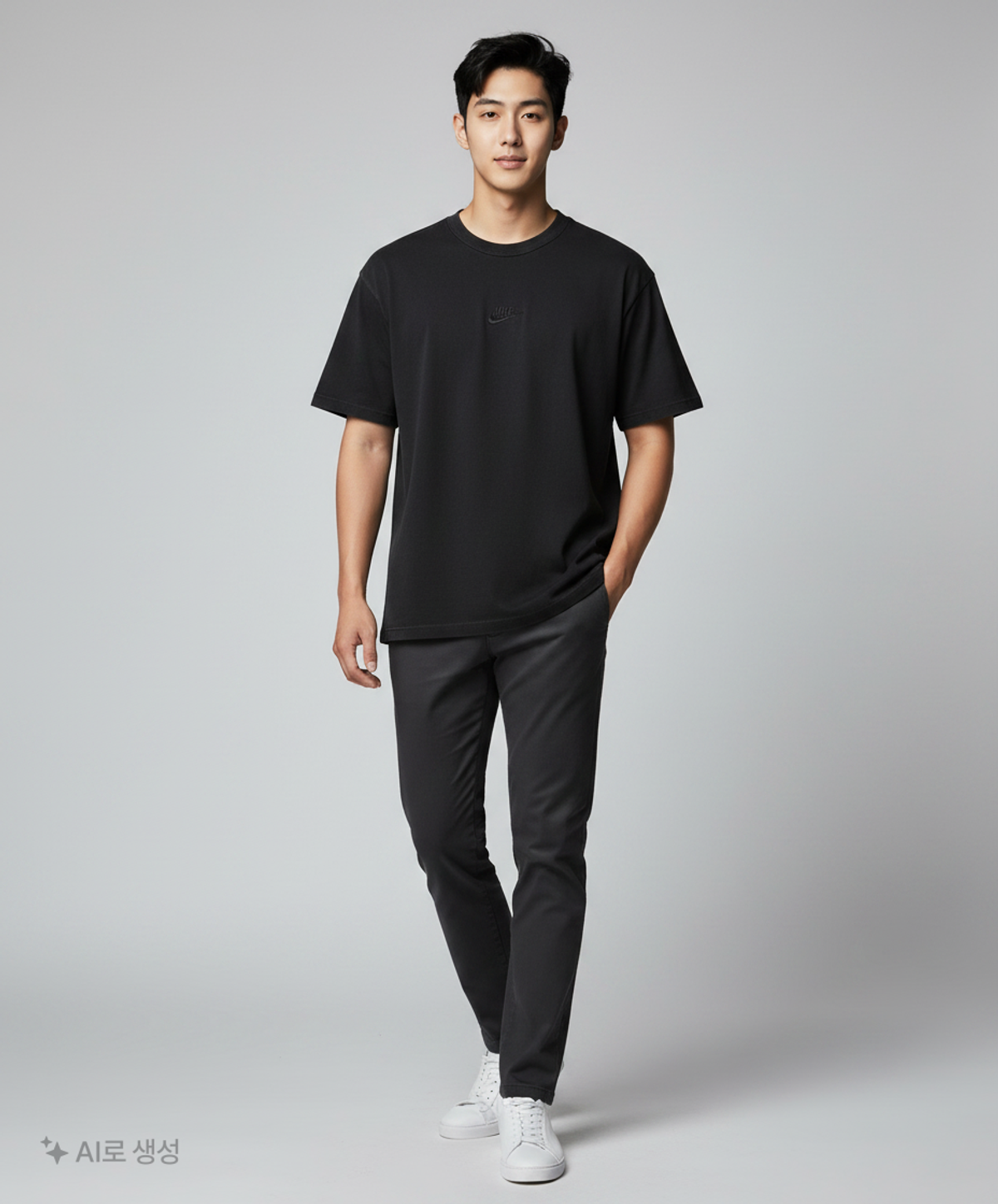 나이키(NIKE) 스포츠웨어 프리미엄 에센셜 티셔츠 M - 블랙:블랙 / DO7393-010 XL