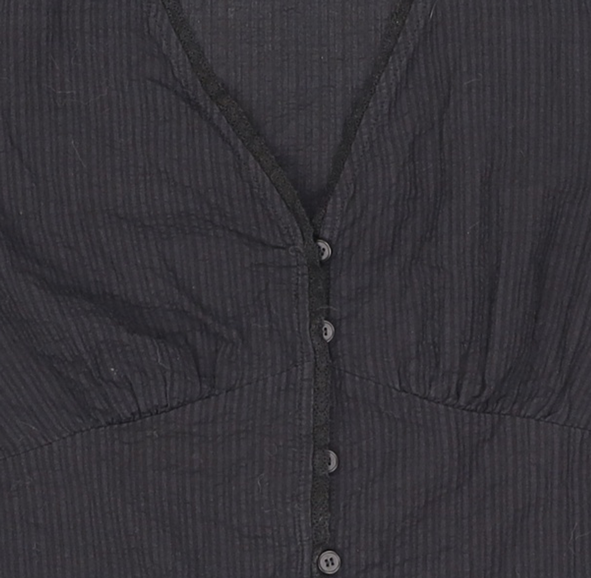 미쏘(MIXXO) 브이넥 레이스 블라우스_MIWBWE611G S