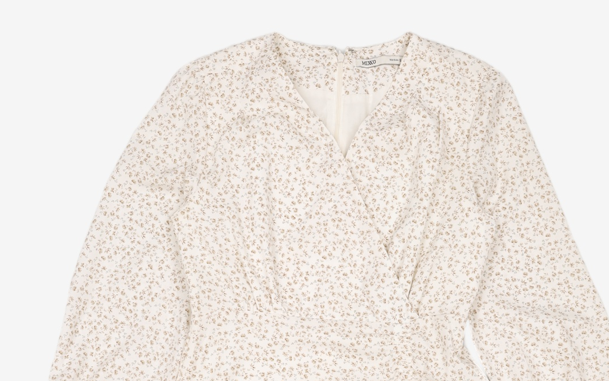 미쏘(MIXXO) 랩 밴딩포인트 플라워 원피스 MIWOWC423B S