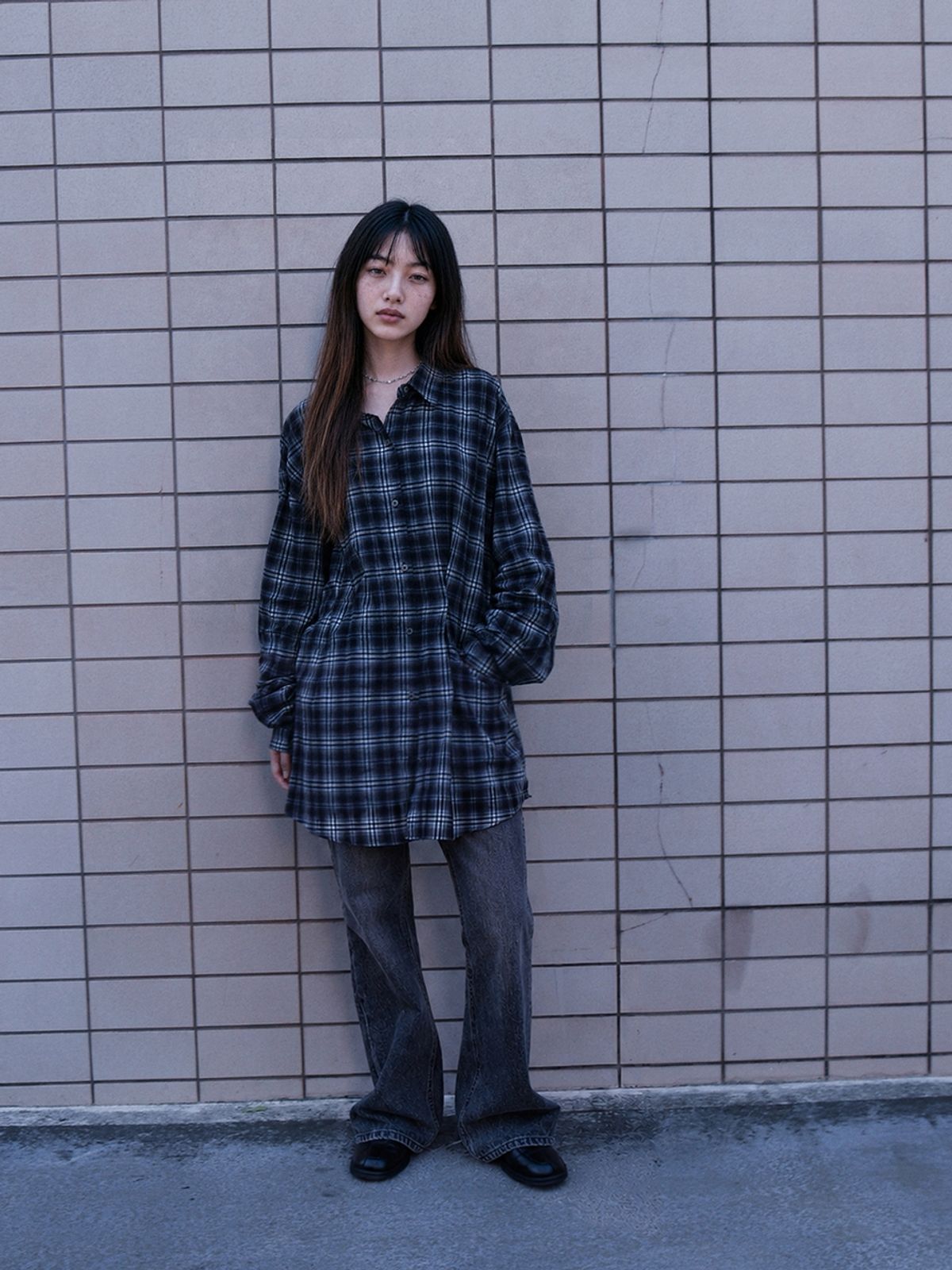 리히트(REHEAT) OVERSIZED POCKET SHIRT_BLUE