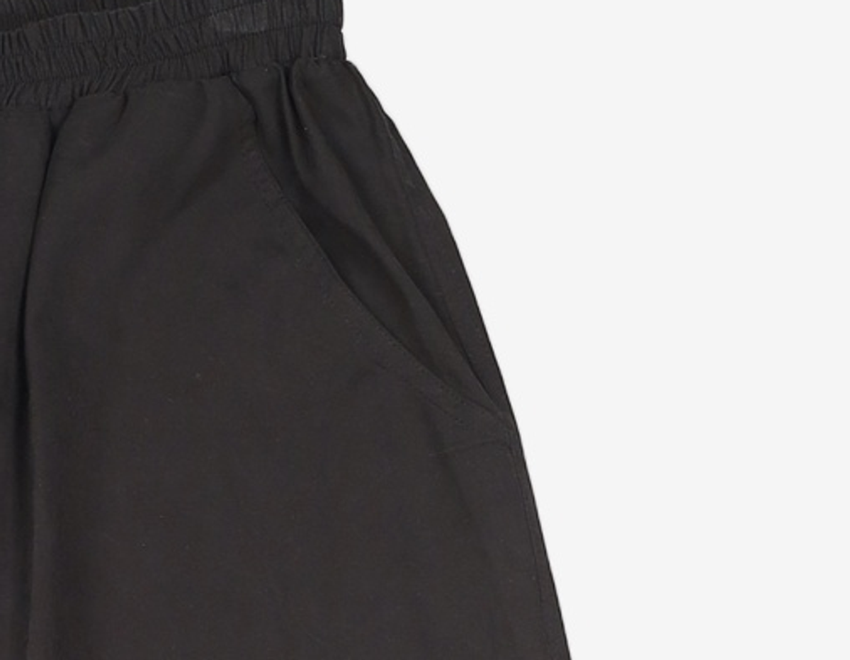 우알롱(WOOALONG) Signature pin tuck string jogger pants - BLACK M