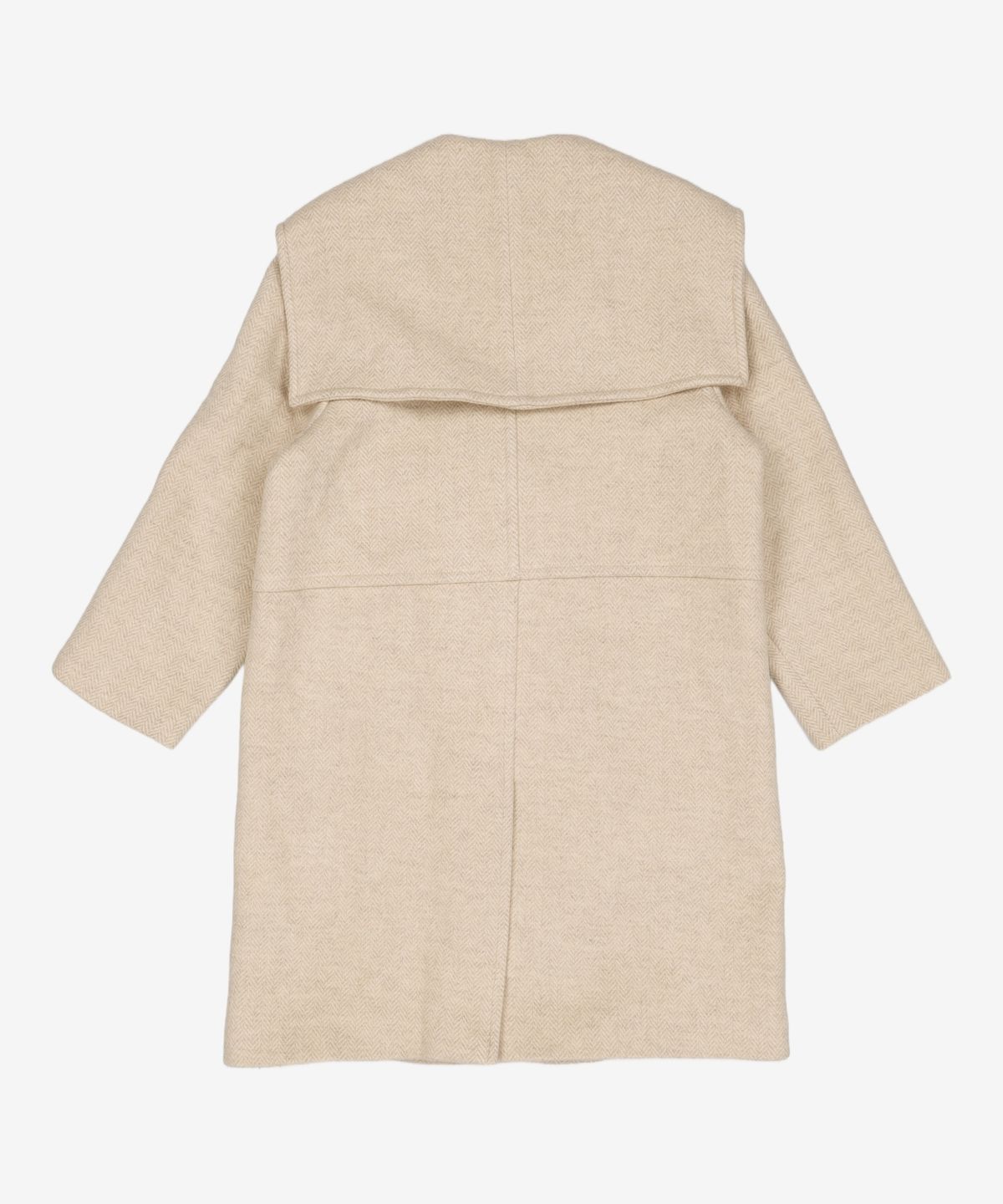 룩캐스트(LOOKAST) LIGHT BEIGE OVERFIT WOOL CAPE COAT