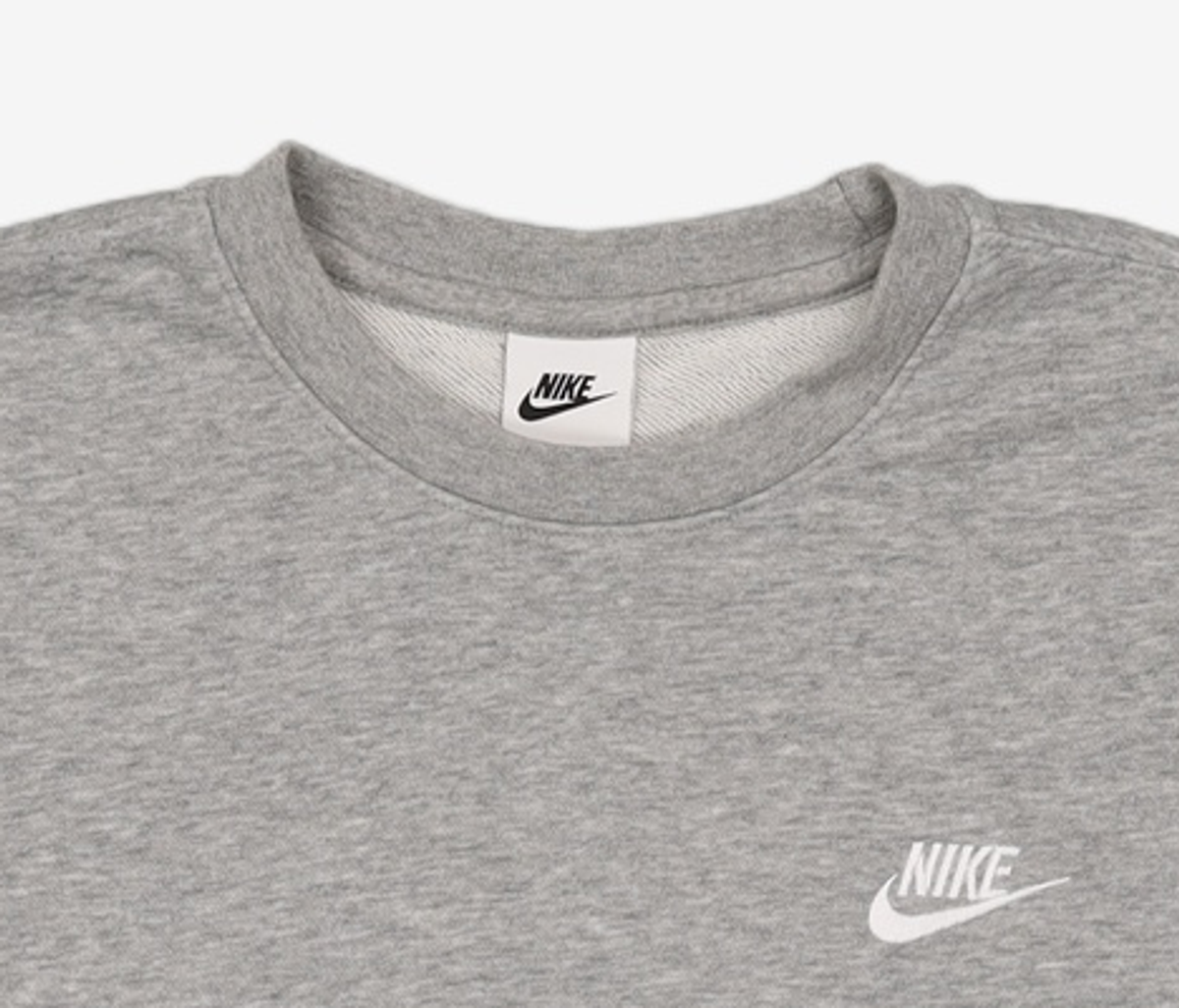 나이키(NIKE) 스포츠웨어 클럽 프렌치 테리 크루 M - 다크 그레이 헤더:화이트 / BV2667-063 M