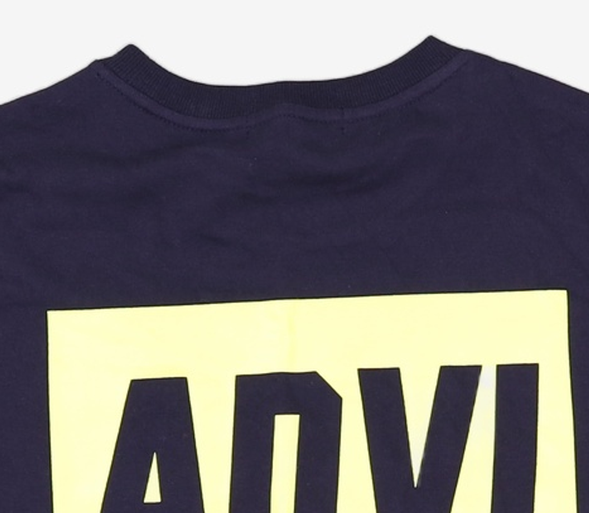 어드바이저리(ADVISORY) Square Print Crew Neck T-Shirt - Navy M