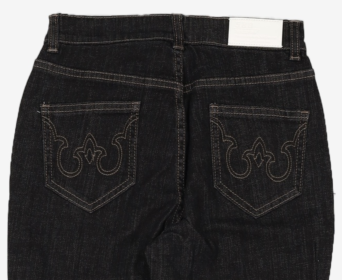 오아이오아이 컬렉션(OIOI COLLECTION) FRINGE RAW WESTERN DENIM PANTS [BLACK] S