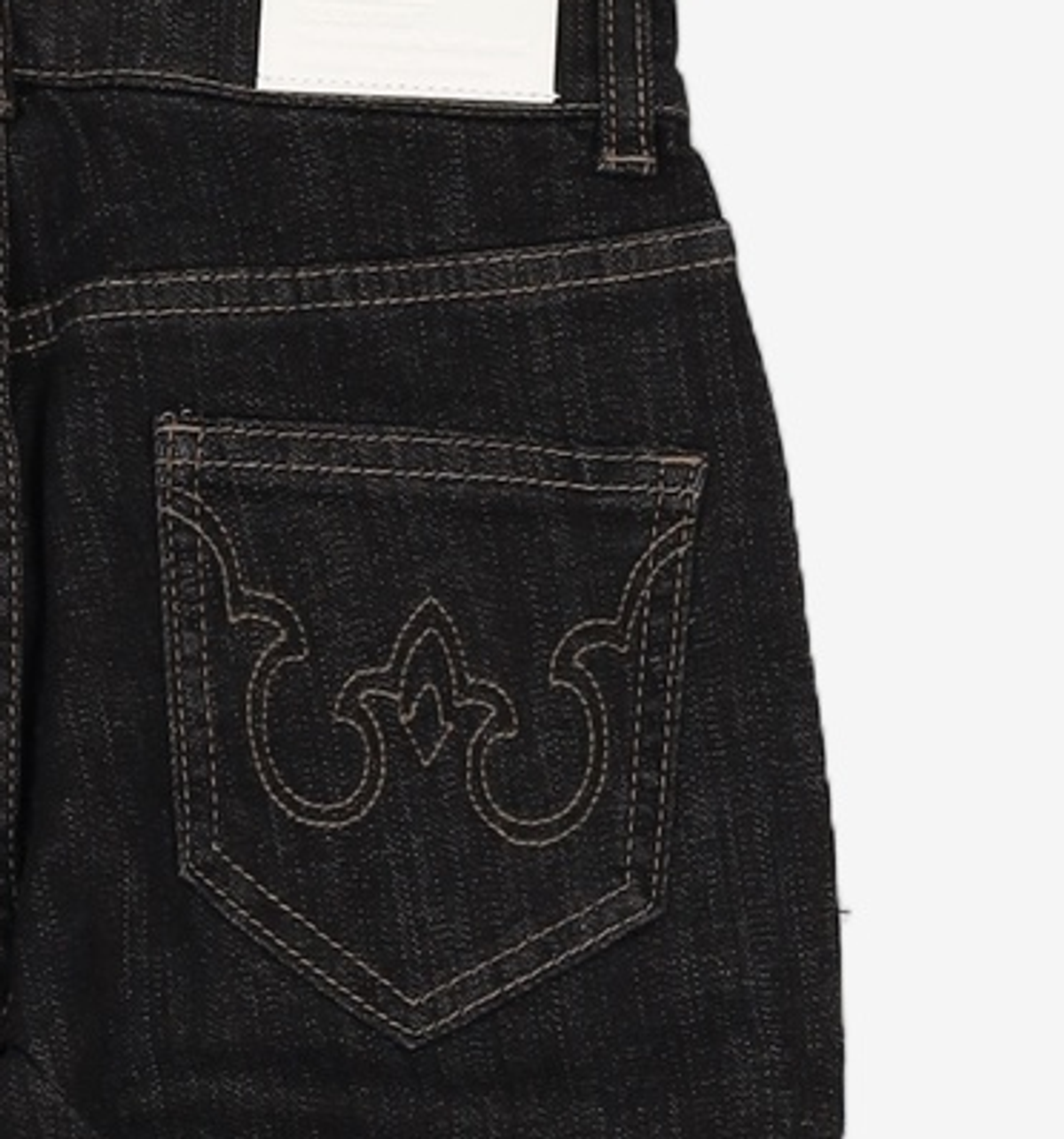 오아이오아이 컬렉션(OIOI COLLECTION) FRINGE RAW WESTERN DENIM PANTS [BLACK] S