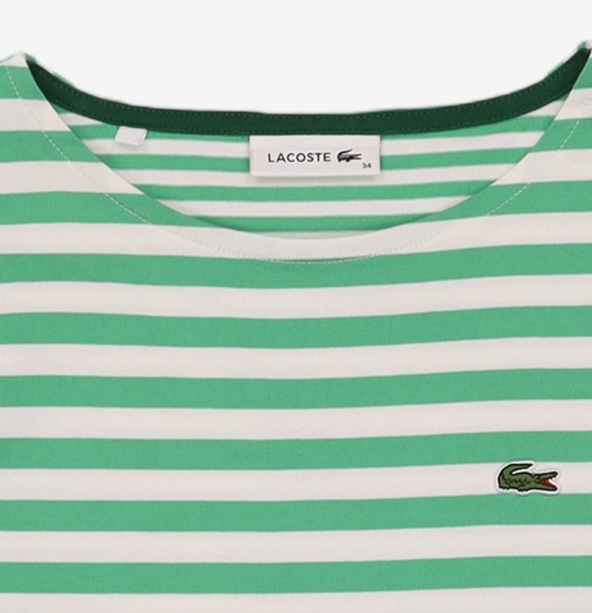 라코스테(LACOSTE) 여성 스트라이프 패턴 반팔티셔츠 TF060E-52G KFV 34