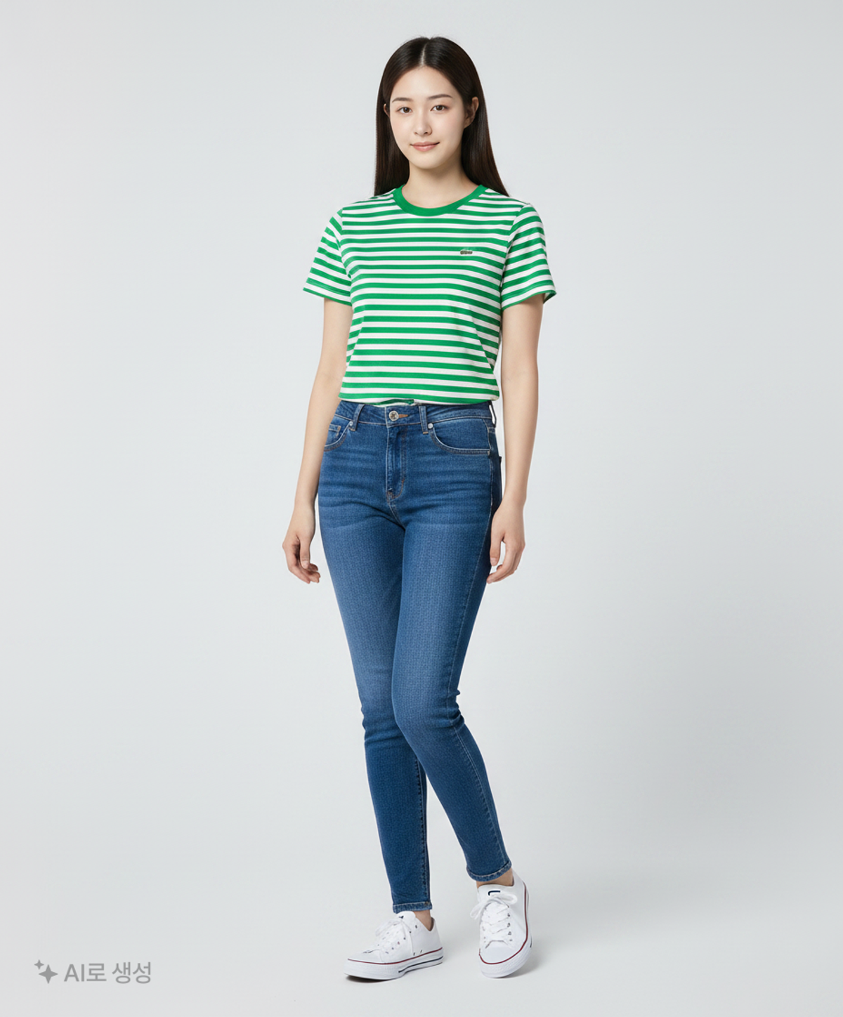 라코스테(LACOSTE) 여성 스트라이프 패턴 반팔티셔츠 TF060E-52G KFV 34