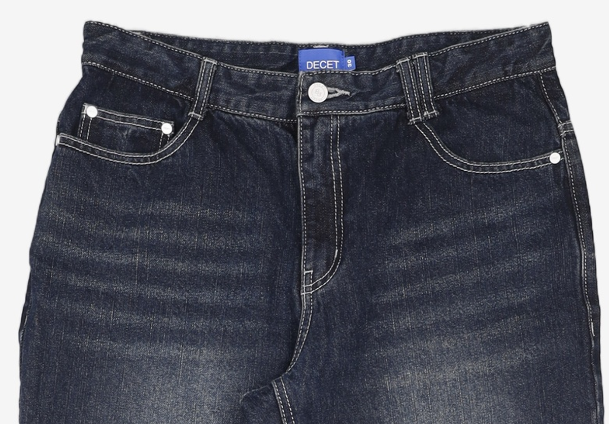 데케트(DECET) [AMC 데님]Dawn Semi Wide Jeans DCPT002AshBlack 30