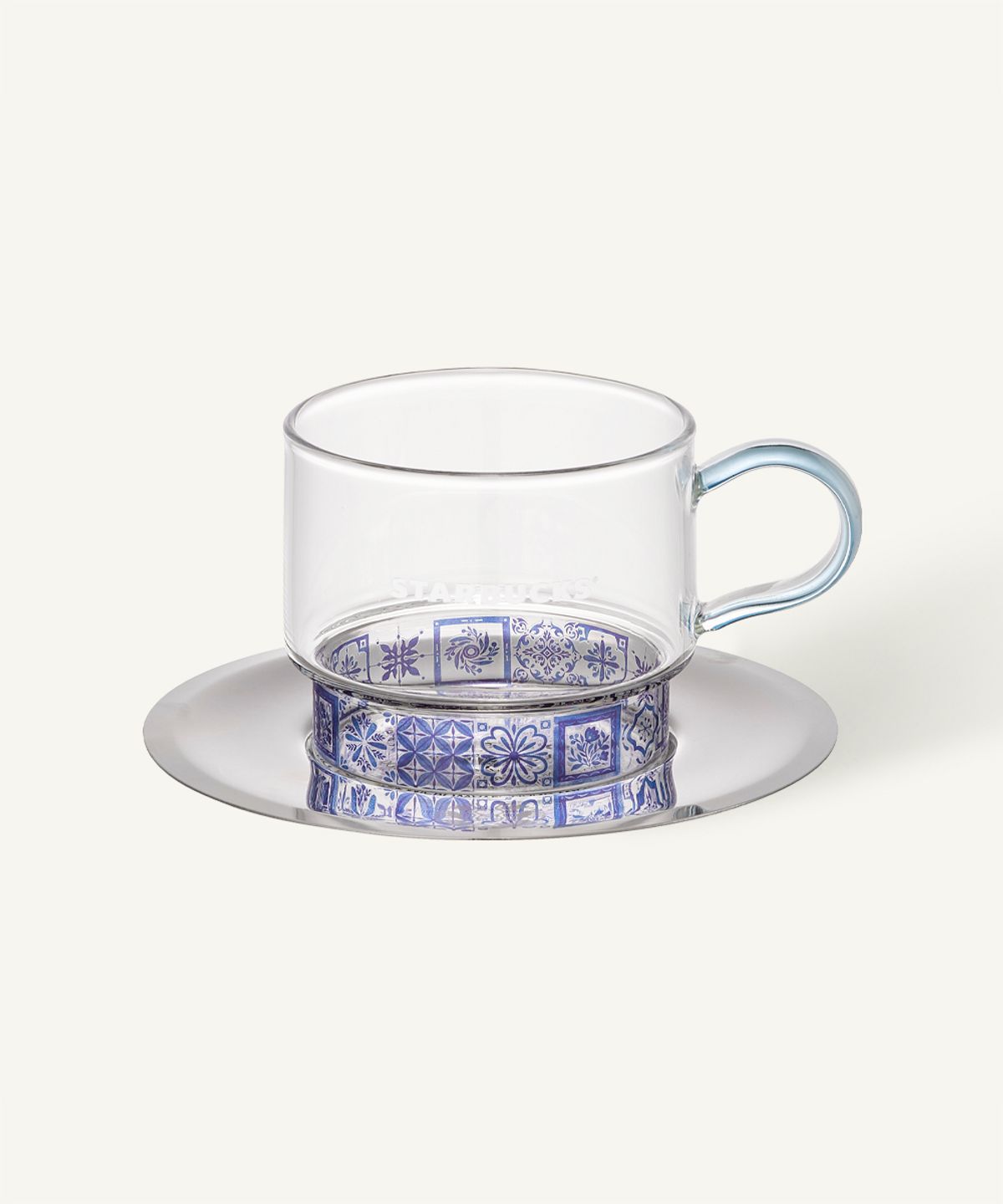스타벅스(STARBUCKS) 유어 서머 글라스 머그&스틸 소서 237ml