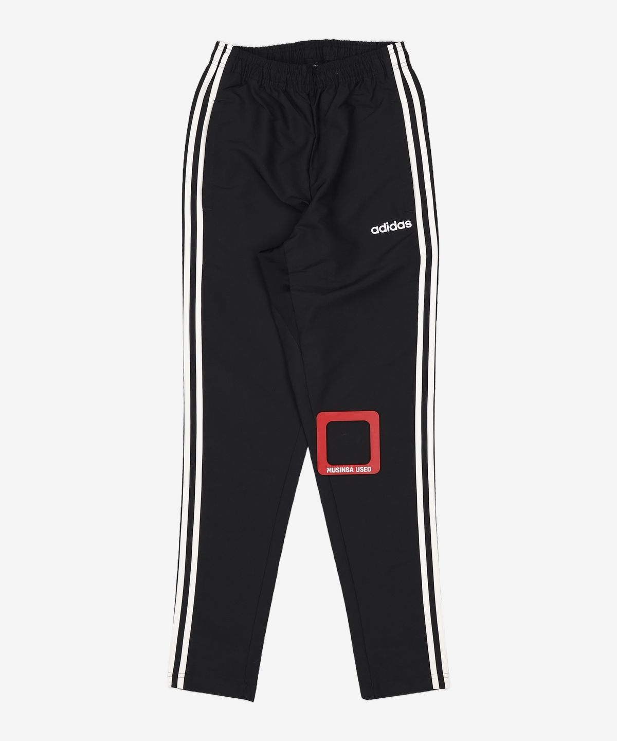아디다스(ADIDAS) 에센셜 3S 우븐팬츠 - 블랙:화이트 / FI7164 XS