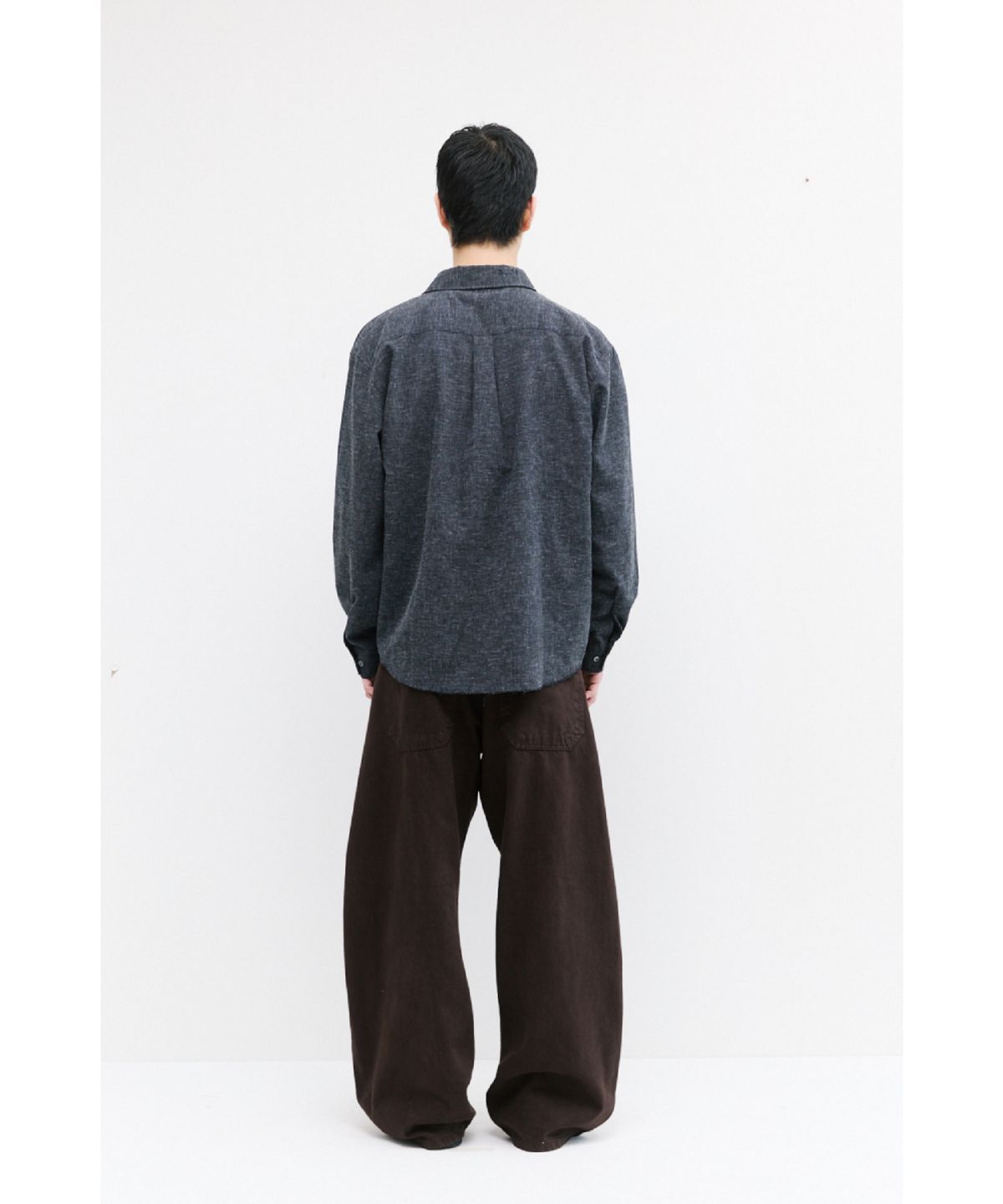 해칭룸(HATCHINGROOM) Wide Curve Jeans Brown