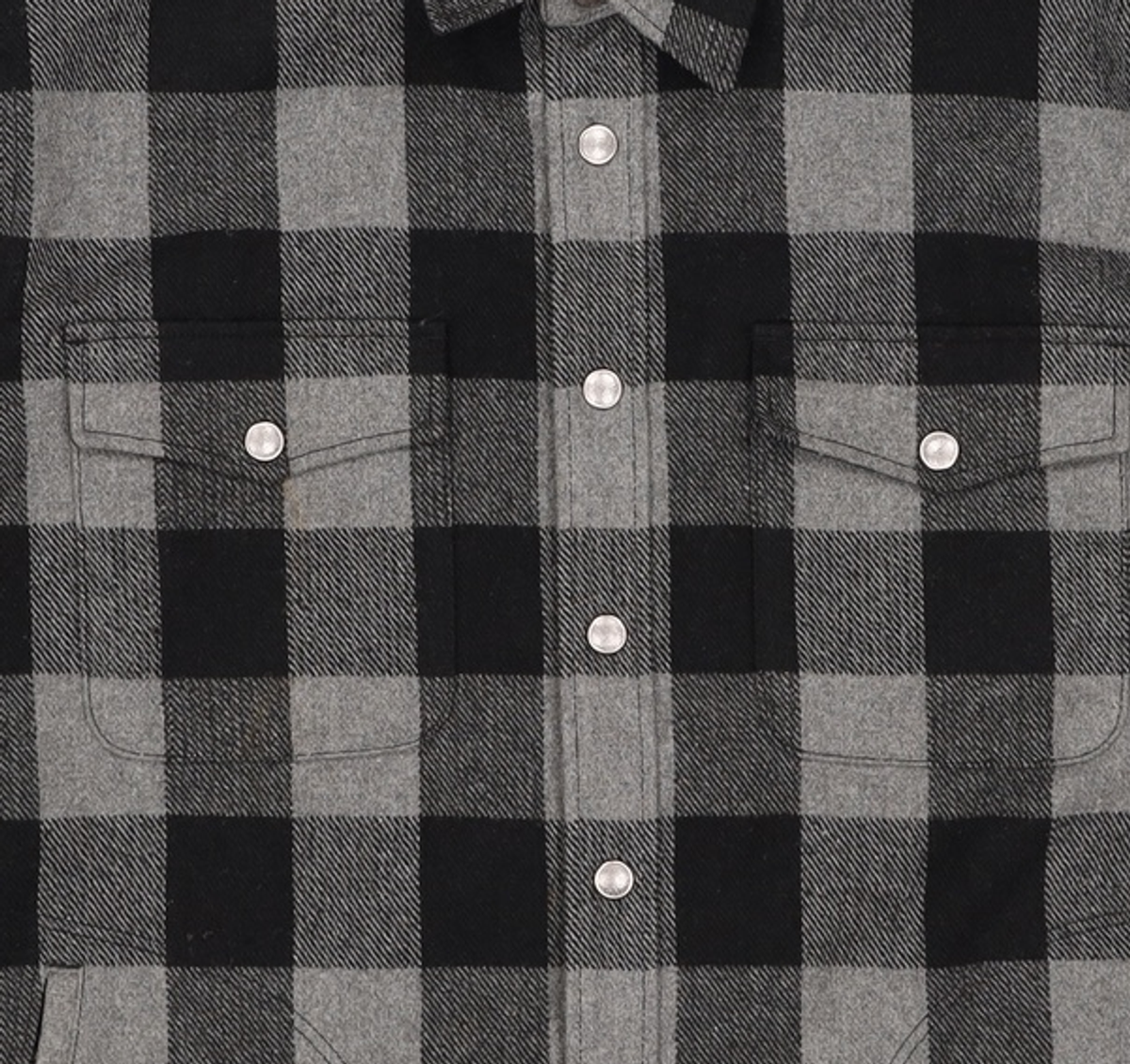 프리즘웍스(FRIZMWORKS) HEAVY FLANNEL SHIRT JACKET _ BLACK L