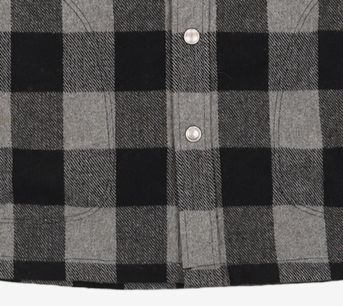 프리즘웍스(FRIZMWORKS) HEAVY FLANNEL SHIRT JACKET _ BLACK L