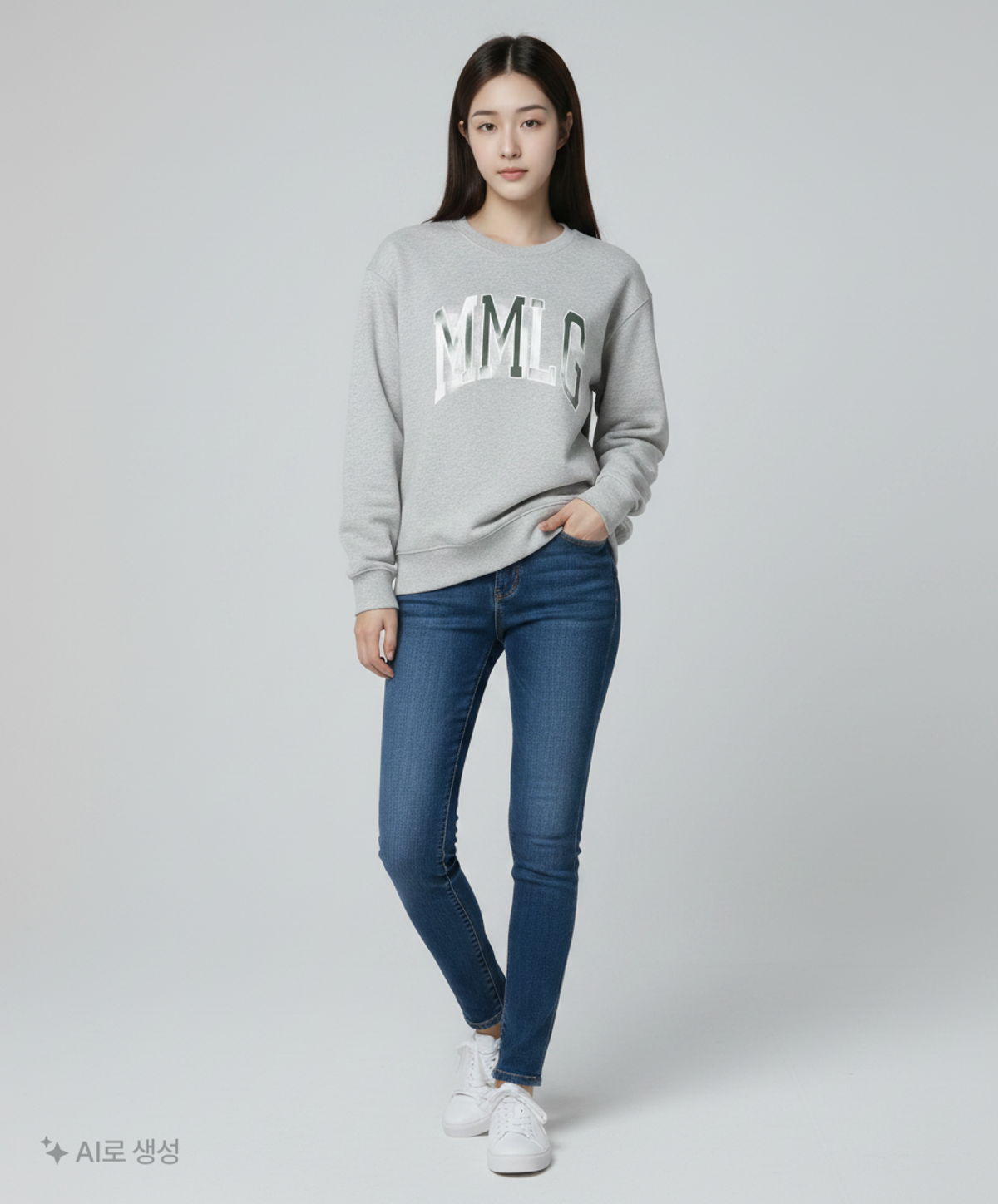 엠엠엘지(MMLG) [Mmlg] VARSITY SWEAT (EVERY GREY) L