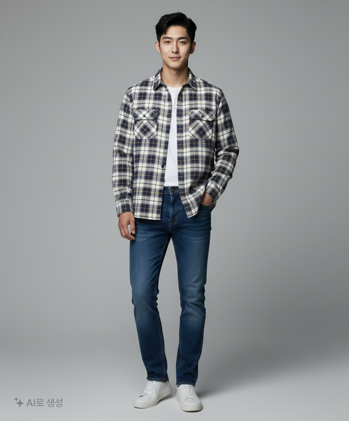 예스아이씨(YESEYESEE) Plop Check Shirt Brown XL