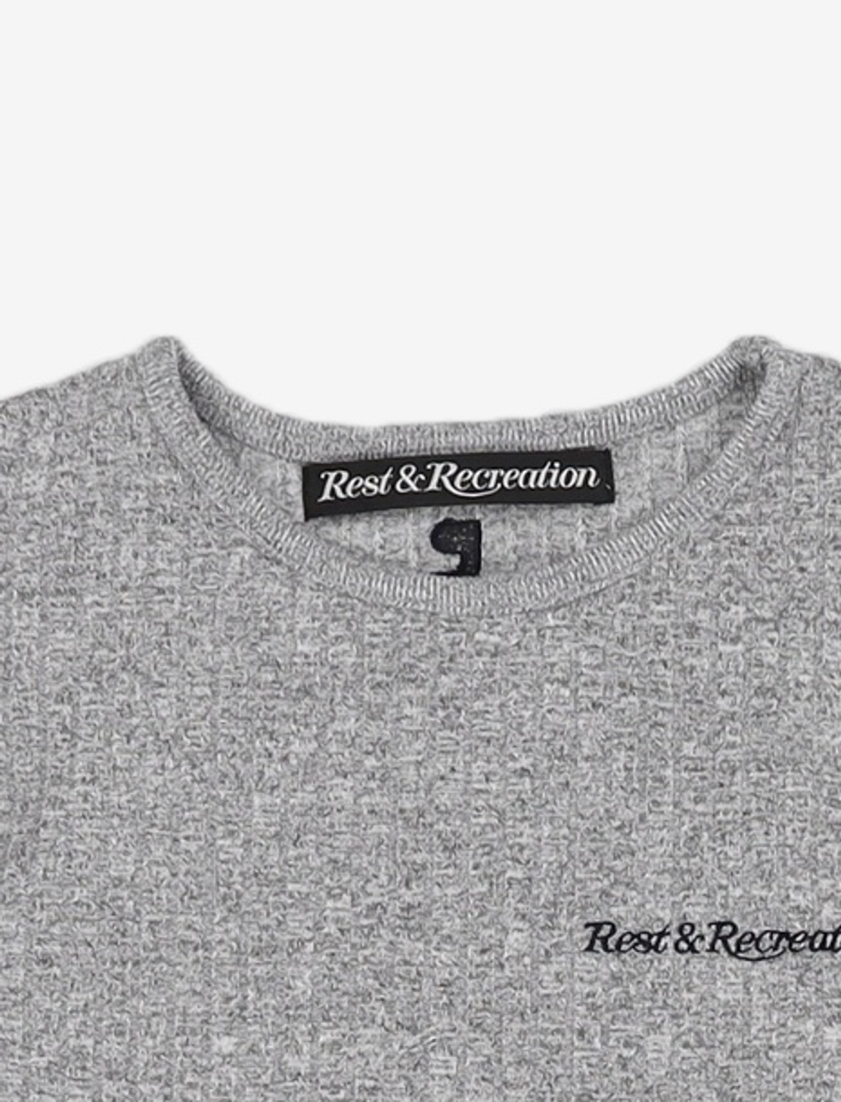 레스트앤레크레이션(REST&RECREATION) RR LOGO LONG SLEEVE TOP_GREY