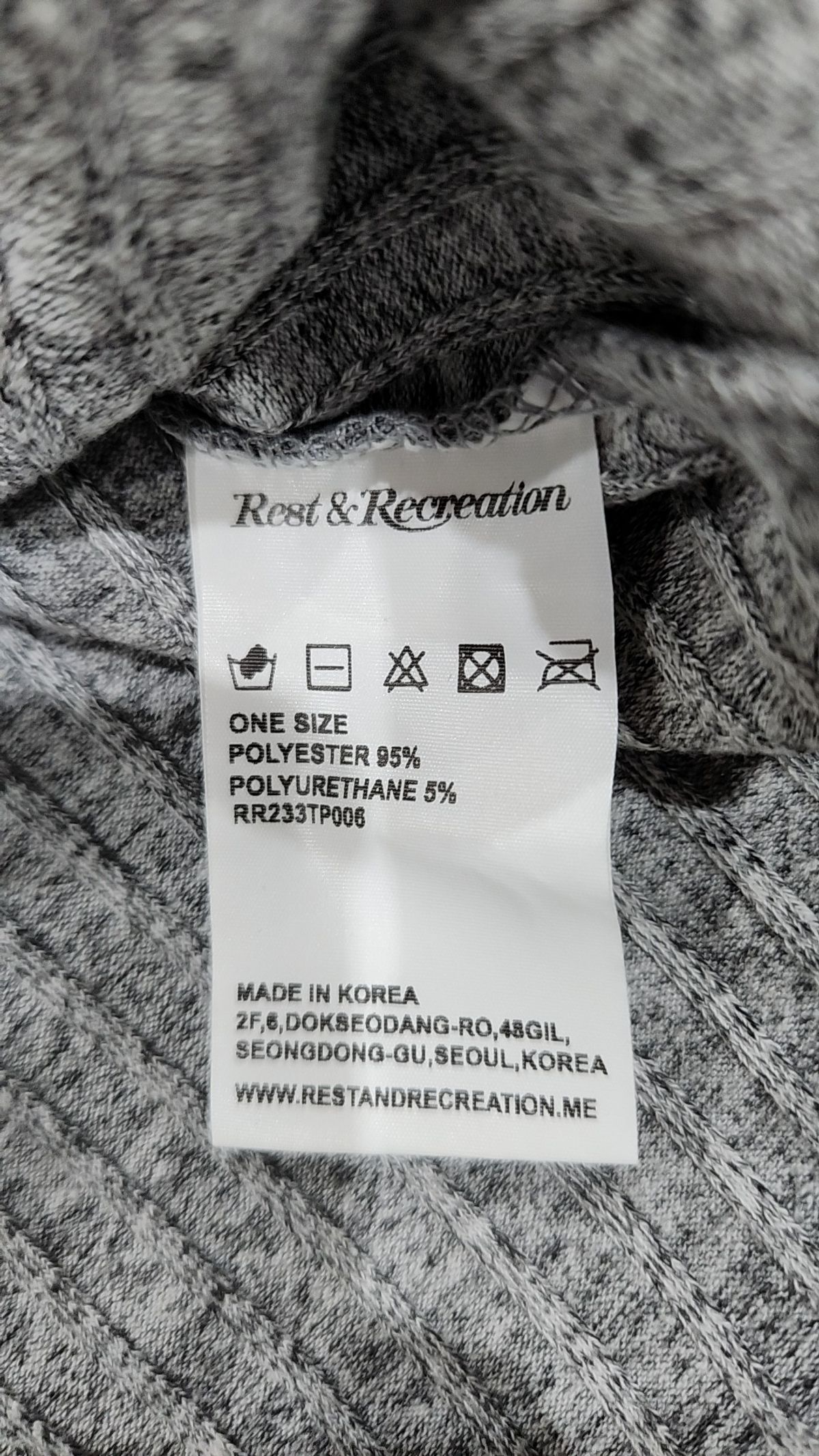 레스트앤레크레이션(REST&RECREATION) RR LOGO LONG SLEEVE TOP_GREY