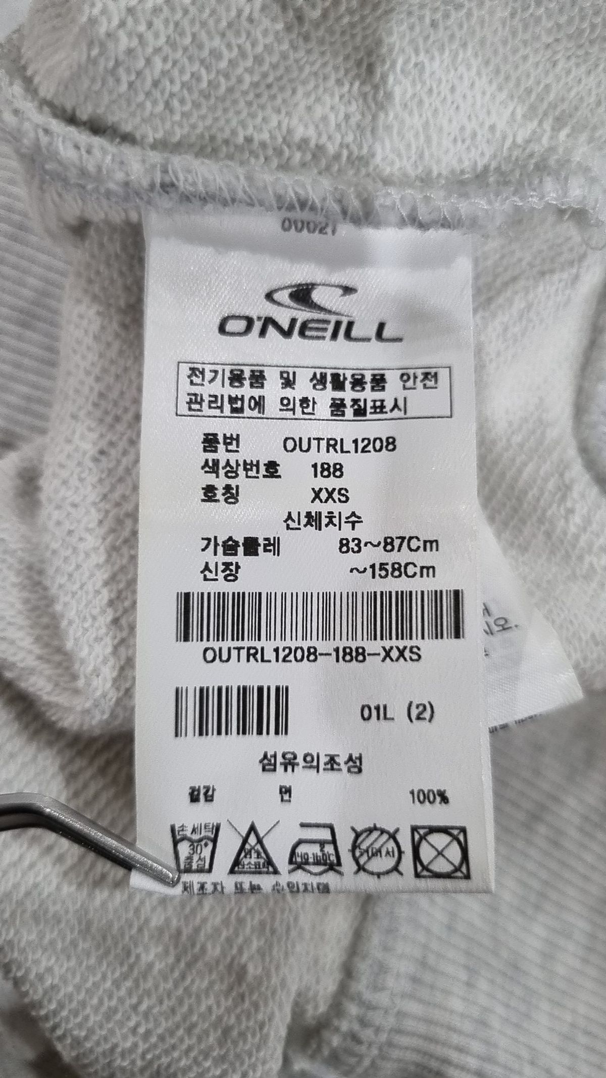 오닐(ONEILL) 공용 퍼시픽 오가닉 맨투맨 티셔츠 OUTRL1208-188 XXS
