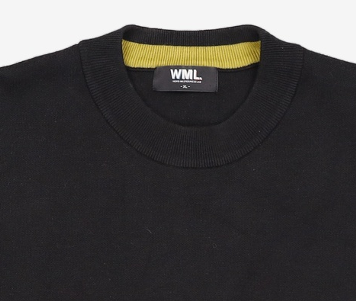 더블유엠엘(WML) 소매 배색 오버핏 스웨터 (BK)_NNA4ER1991BK XL