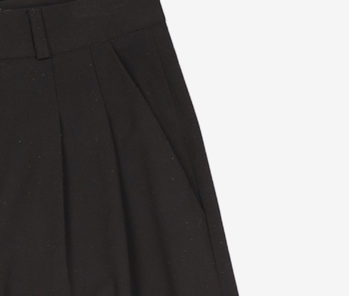 몽돌(MONGDOL) 스판 투턱 와이드 슬랙스 블랙 MDPT019BLACK S