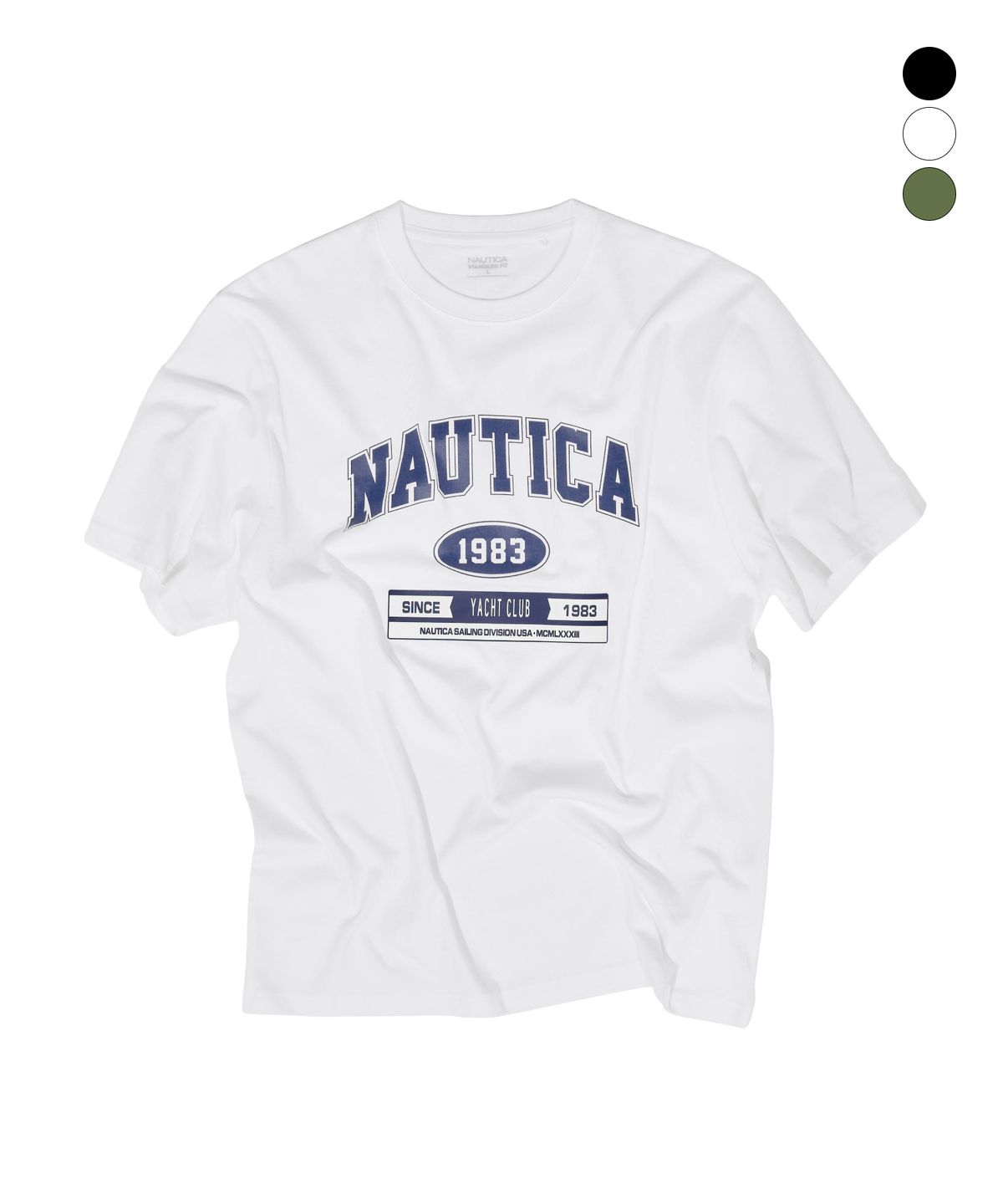 노티카(NAUTICA) 아치 프레임 로고 티셔츠(3colors) NTS6026