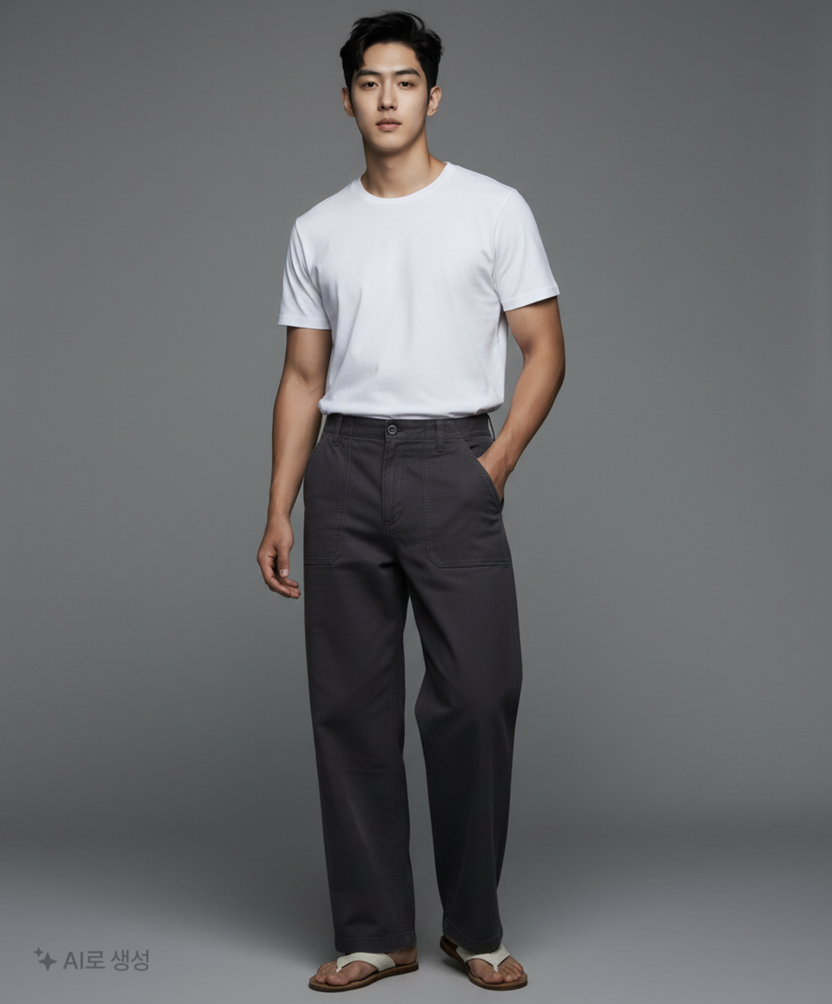 무인양품(MUJI) 코튼 팬츠 XL