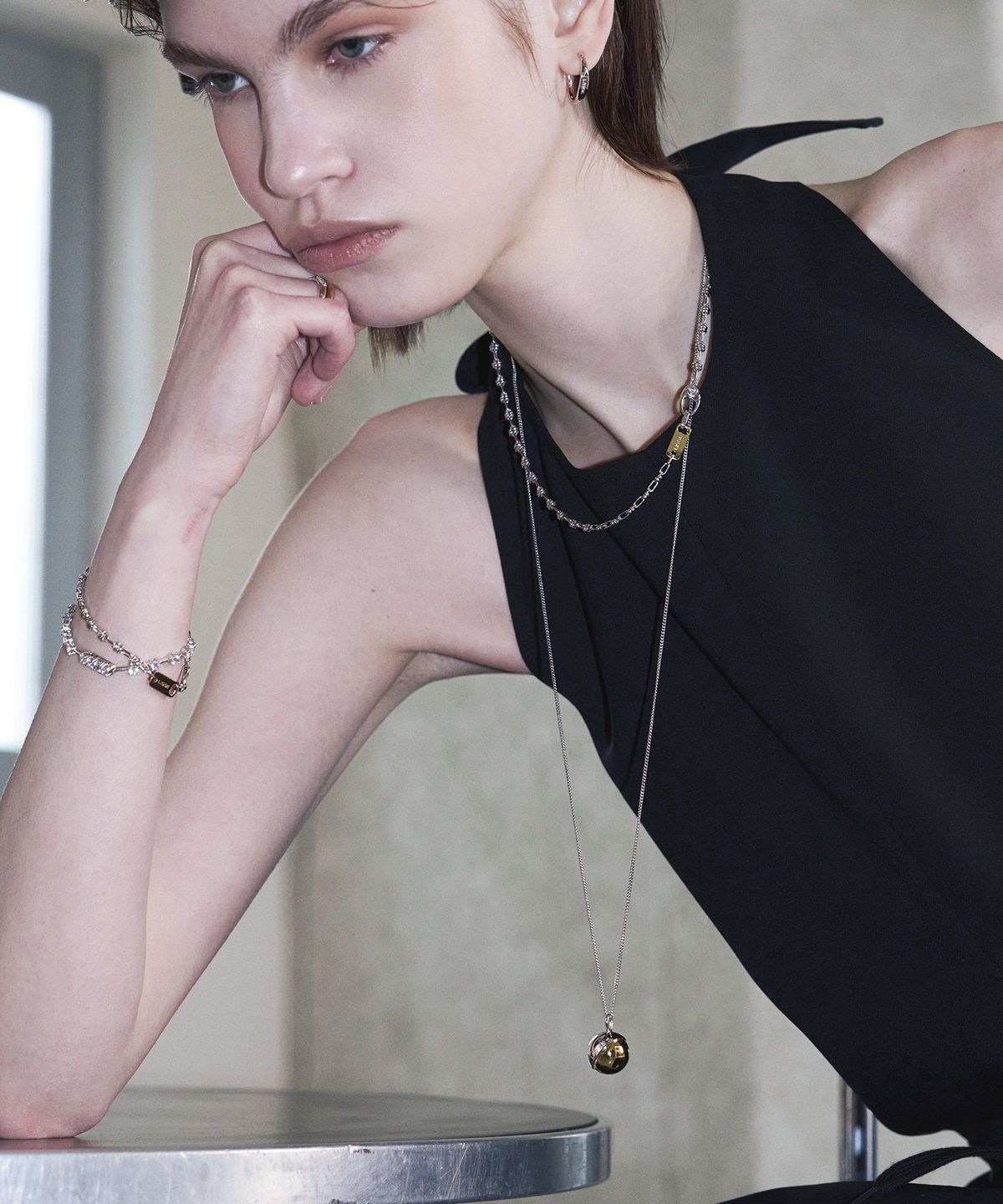 리스(LISSE) [925 SILVER] CAPSULE LONG CHAIN N