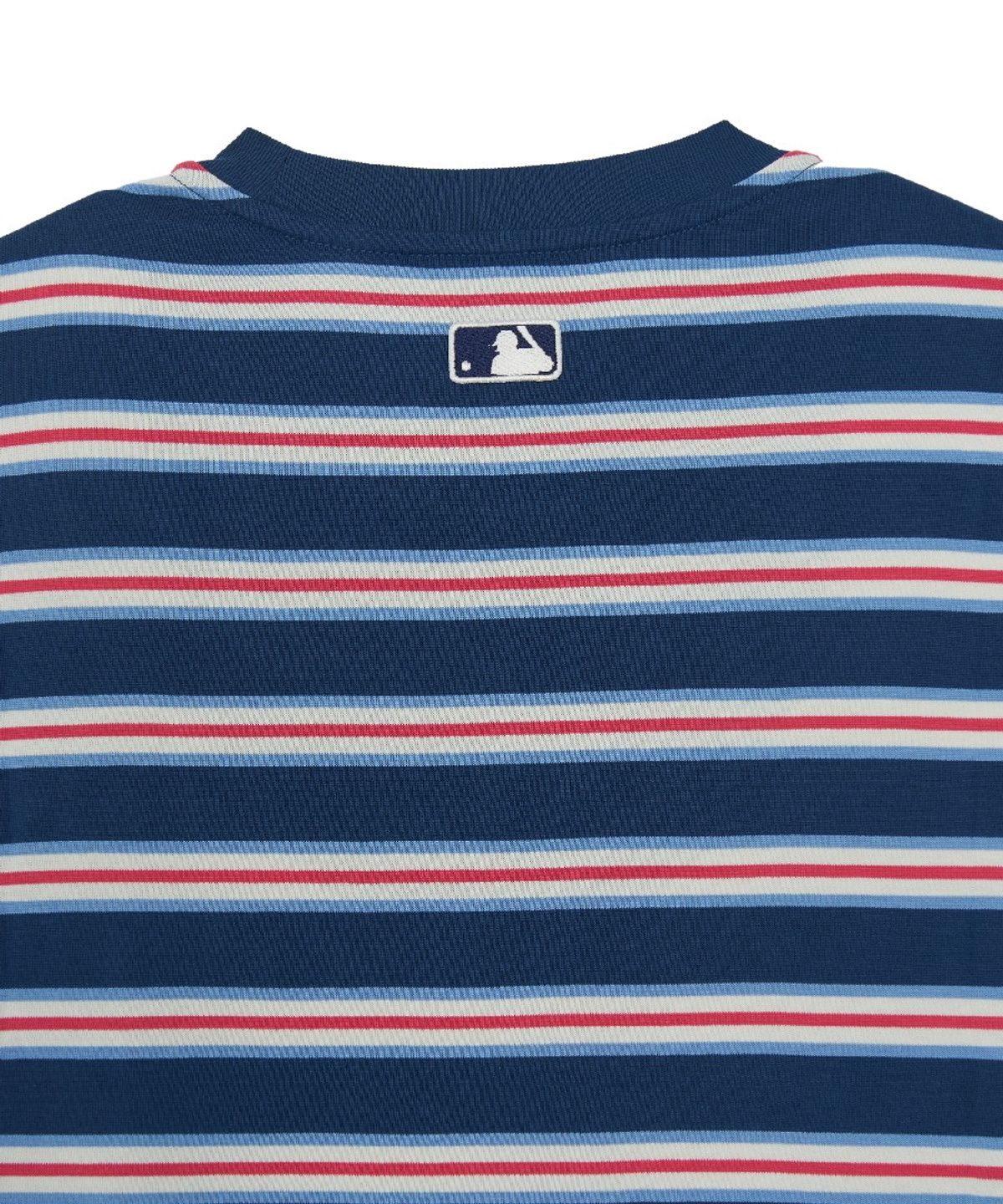엠엘비(MLB) 스트라이프 세미 오버핏 긴팔 티셔츠 BOS (Mg.Navy)