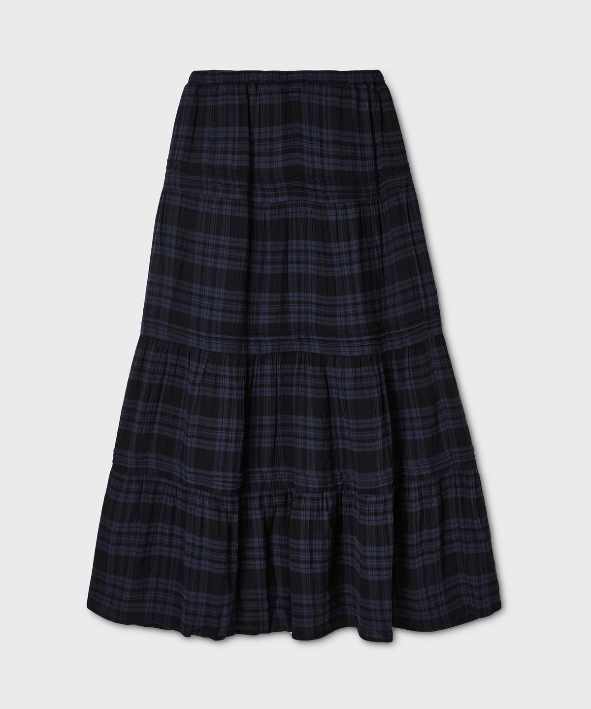 후아유(WHO.A.U) Check Long Tiered Skirt / WHWHG3822F