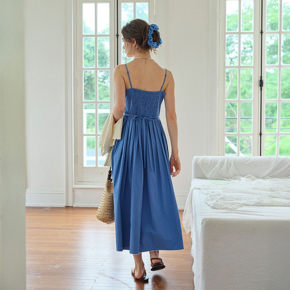 심플레트로(SIMPLE RETRO) SR_Klein blue strap dress