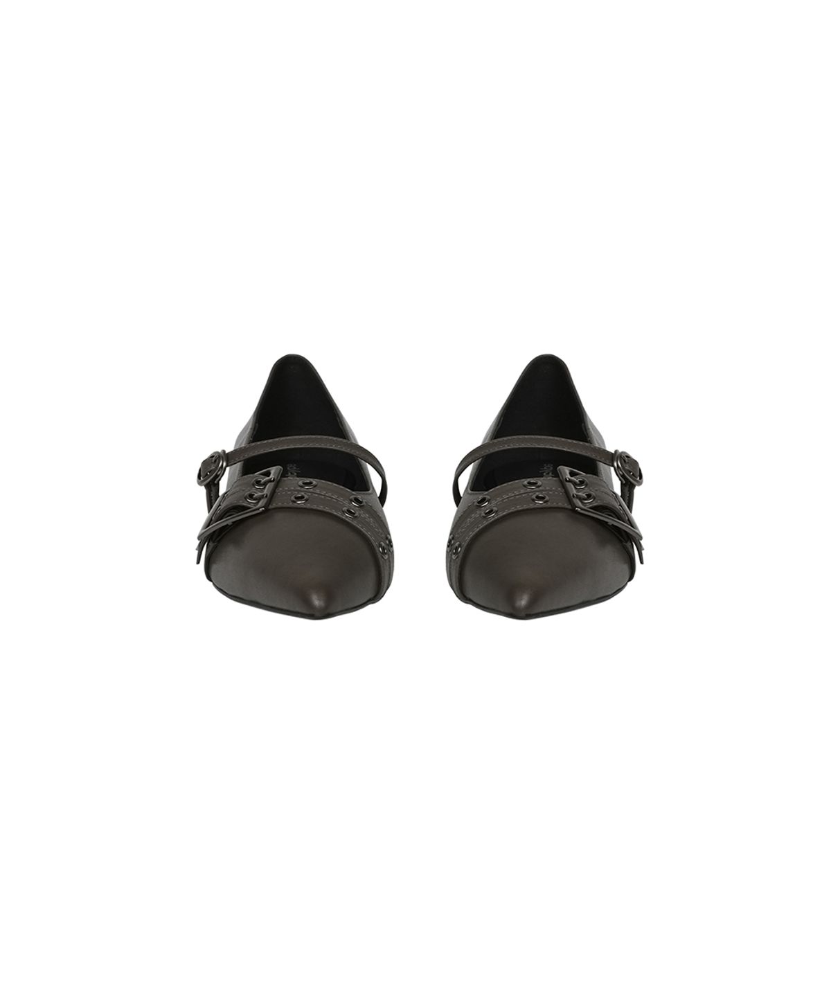 로타입(ROUGHTYPE) Buckle-line Slingback Shoes - Brown
