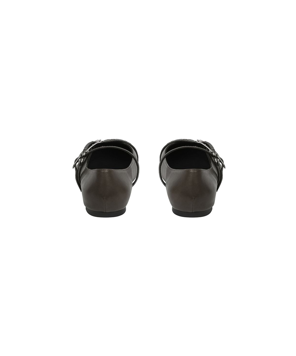 로타입(ROUGHTYPE) Buckle-line Slingback Shoes - Brown